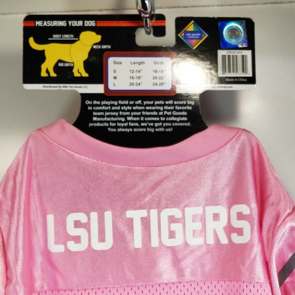 Officially Licensed Collegiate Pet Jerseys Size Large - LSU Tigers - NEW - Picture 3 of 9